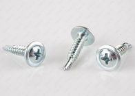 Low Profile Self Drilling Bolts For Metal Flange Head Steel White Coated