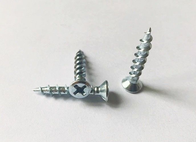 Pvc Window Self Tapping Screws Coarse Thread Flat Over Csk Head With 4 Tiny Ribs